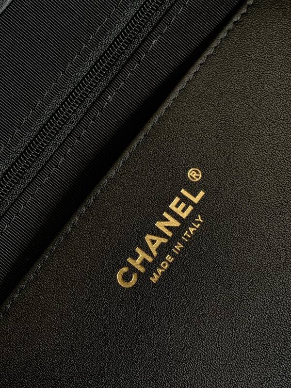 Chanel Black and White striped canvas tote — Premium Replica