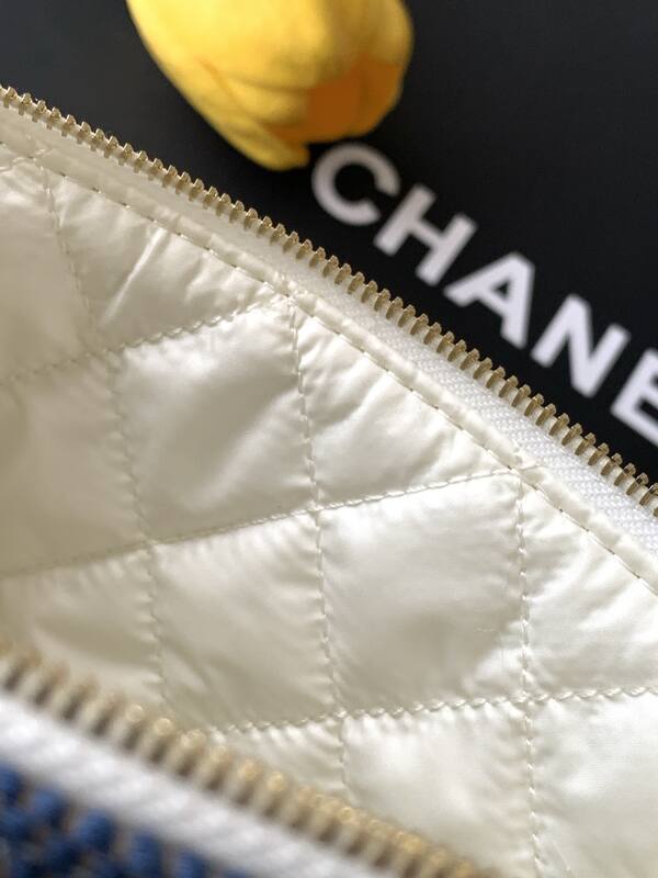Chanel Blue and Beige striped canvas small everyday — AAA Quality Replica