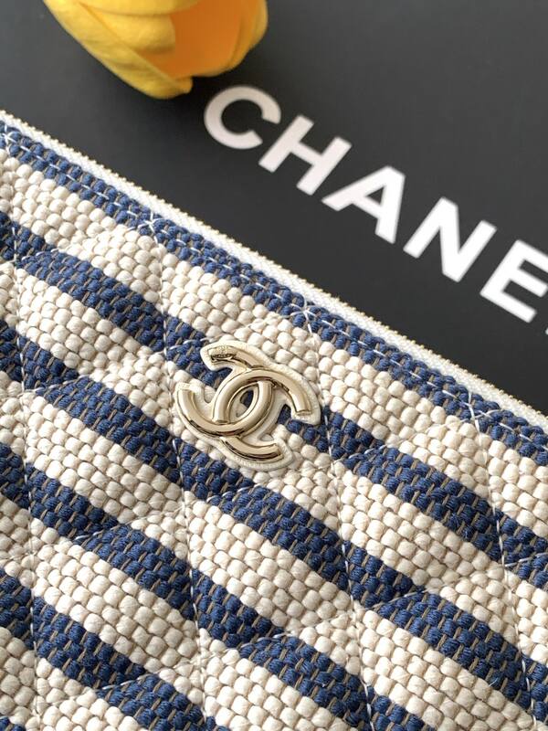 Chanel Blue and Beige Striped Fabric everyday — Top Quality Replica