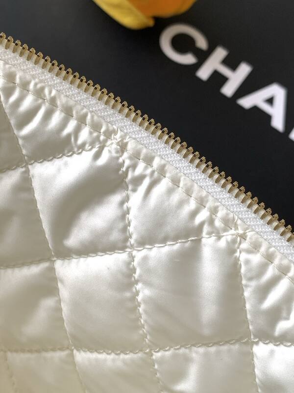 Chanel Black and White striped canvas large everyday — Top Quality Replica