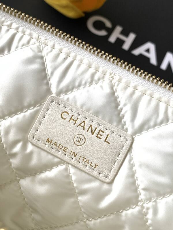 Chanel Black and White striped canvas large everyday — Top Quality Replica