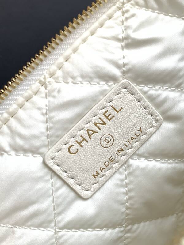 Chanel Black and white striped fabric mini crossbody — Premium Replica