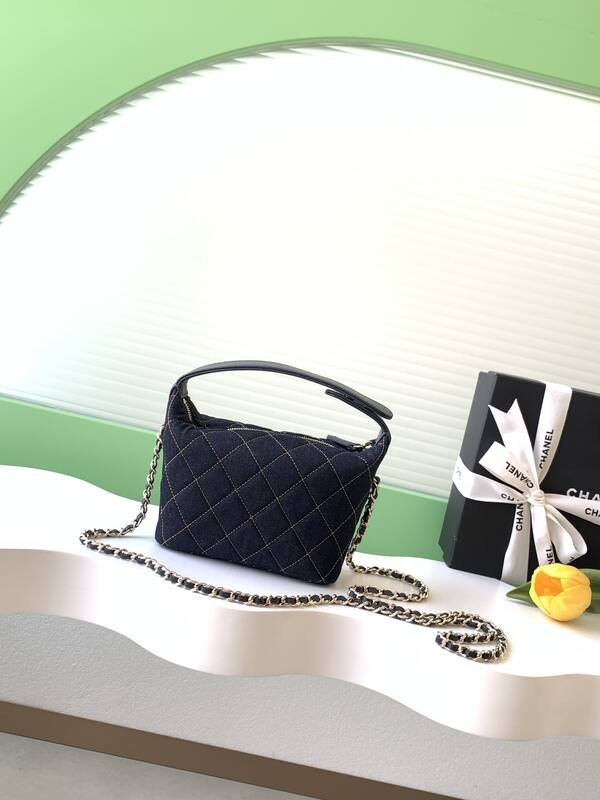 Chanel Dark Blue Denim crossbody — AAA Quality Replica
