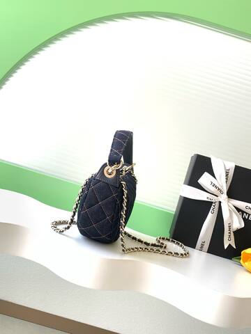 Chanel Dark Blue Denim crossbody AAA Quality Replica