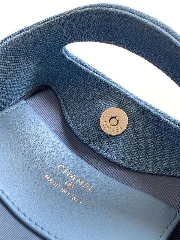 Chanel Blue denim Nano crossbody — 1:1 Replica