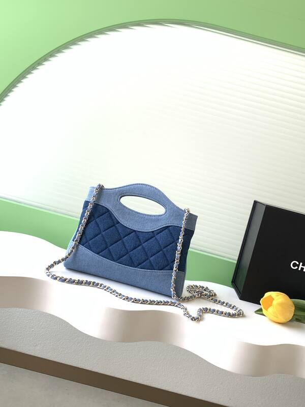 Chanel Blue denim Nano crossbody — 1:1 Replica