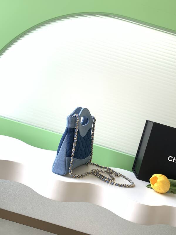 Chanel Blue denim Nano crossbody — 1:1 Replica