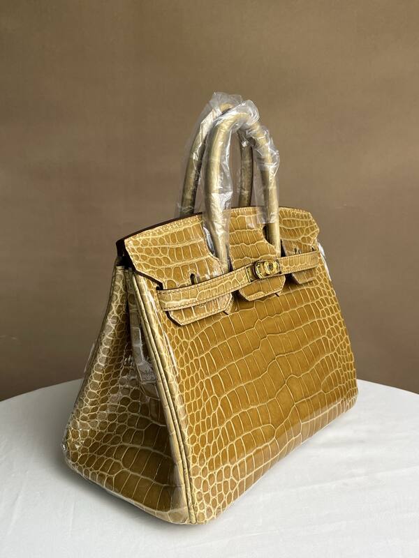 Hermes Birkin 25 High-gloss platinum alligator everyday — AAA Quality Replica