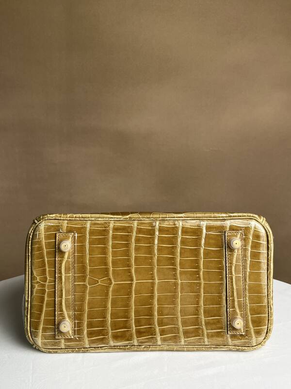 Hermes Birkin 25 High-gloss platinum alligator everyday — AAA Quality Replica