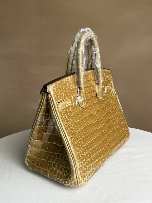 Hermes Birkin 25 High-gloss platinum alligator everyday — AAA Quality Replica