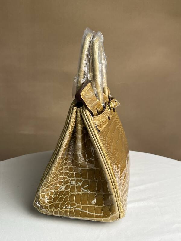 Hermes Birkin 25 High-gloss platinum alligator everyday — AAA Quality Replica