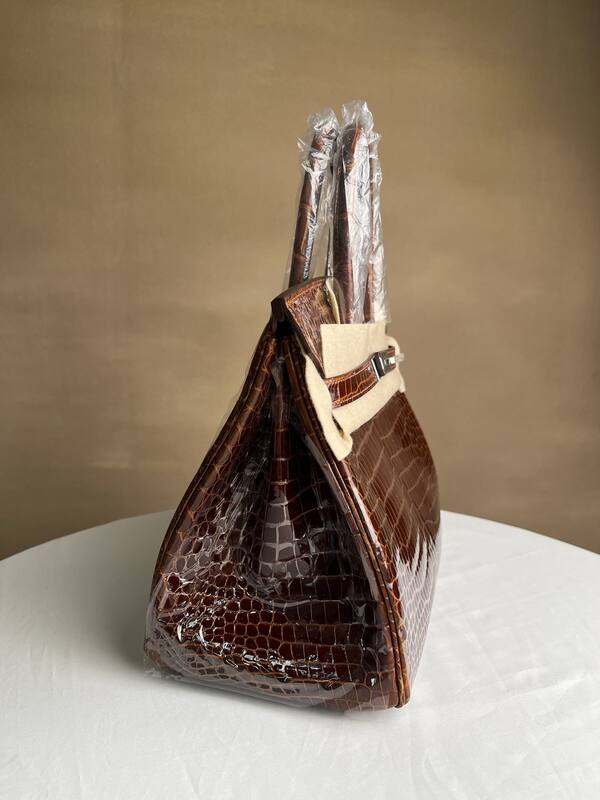 Hermes Birkin 30 Caramel Brown Alligator High Gloss 30 tote — 1:1 Replica