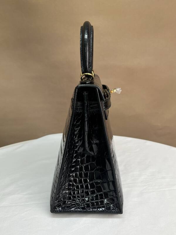 Hermes Kelly Black crocodile top handle — 1:1 Replica
