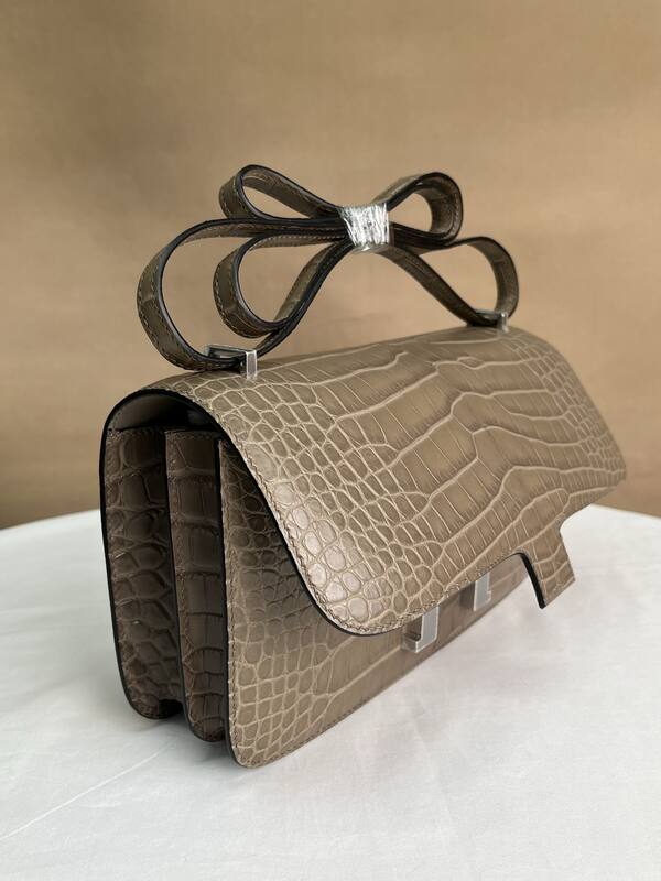 Hermes Constance 26 Elephant Gray Matte Alligator 26 shoulder — Premium Replica
