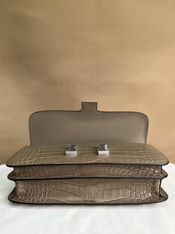 Hermes Constance 26 Elephant Gray Matte Alligator 26 shoulder — Premium Replica