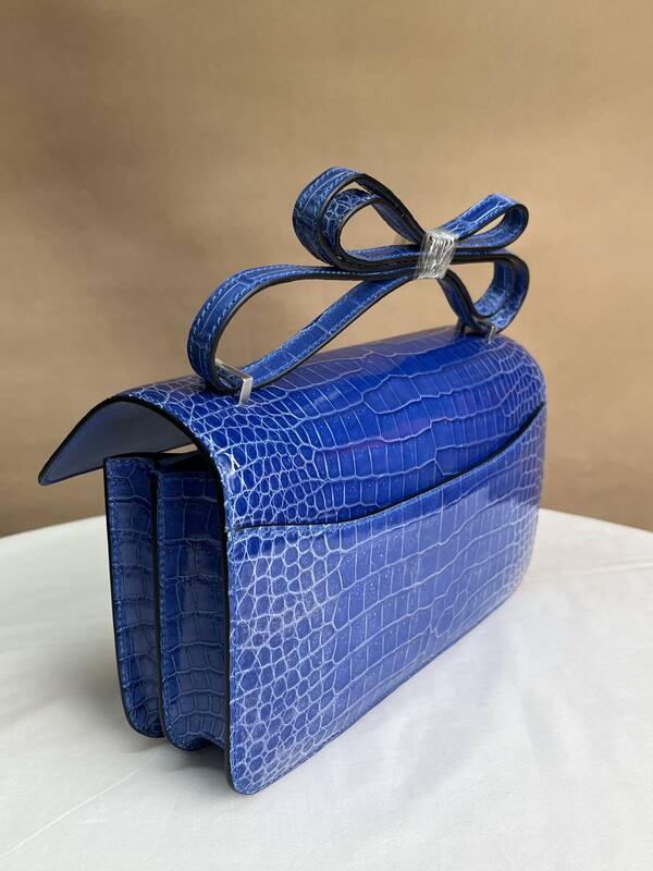 Hermes Constance 26 Electric blue crocodile 26 shoulder — Top Quality Replica