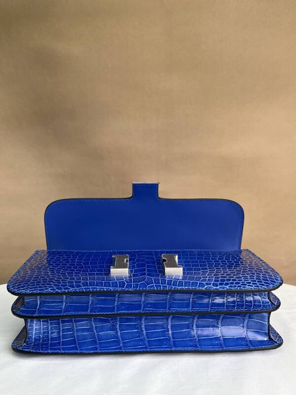 Hermes Constance 26 Electric blue crocodile 26 shoulder — Top Quality Replica