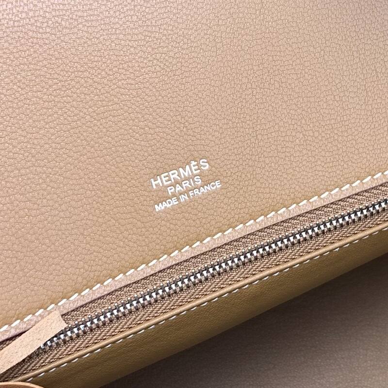 Hermes Birkin Natural canvas and brown leather work — Top Quality Replica