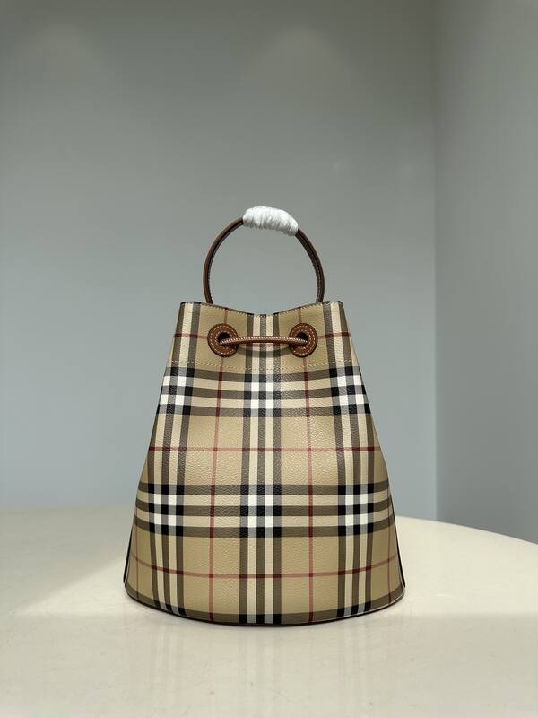 Burberry Vintage Check with Brown Leather Trim 26x26x16cm crossbody — AAA Quality Replica