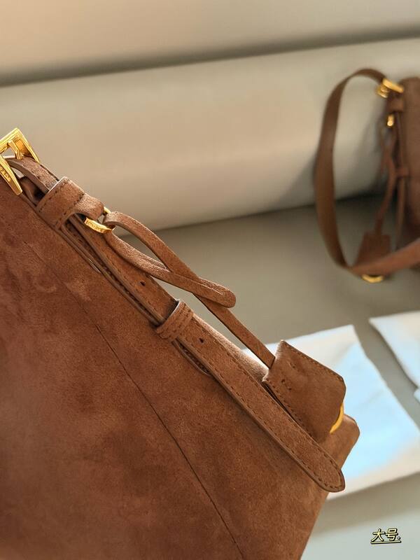 Prada Brown suede 37*18cm shoulder — 1:1 Replica