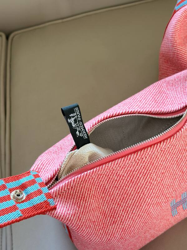 Hermes Bride-a-Brac Pink canvas travel — Top Quality Replica