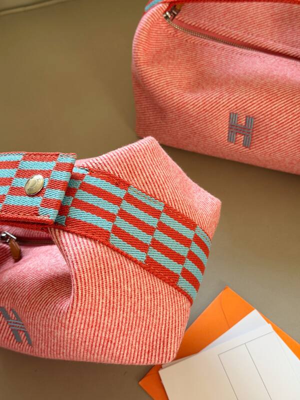 Hermes Bride-a-Brac Pink canvas travel — Top Quality Replica