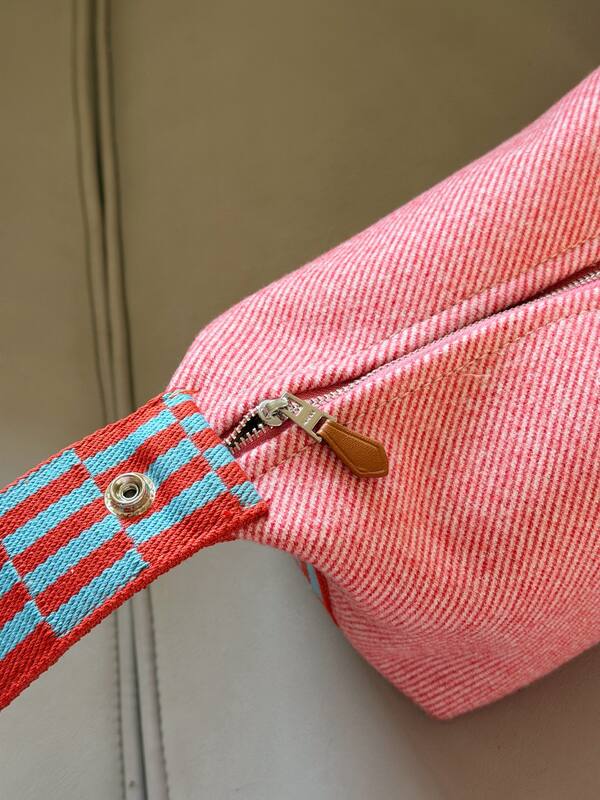 Hermes Bride-a-Brac Pink canvas travel — Top Quality Replica