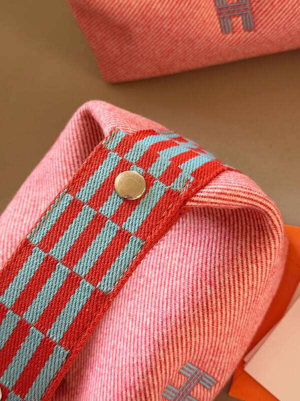 Hermes Bride-a-Brac Pink canvas travel — Top Quality Replica