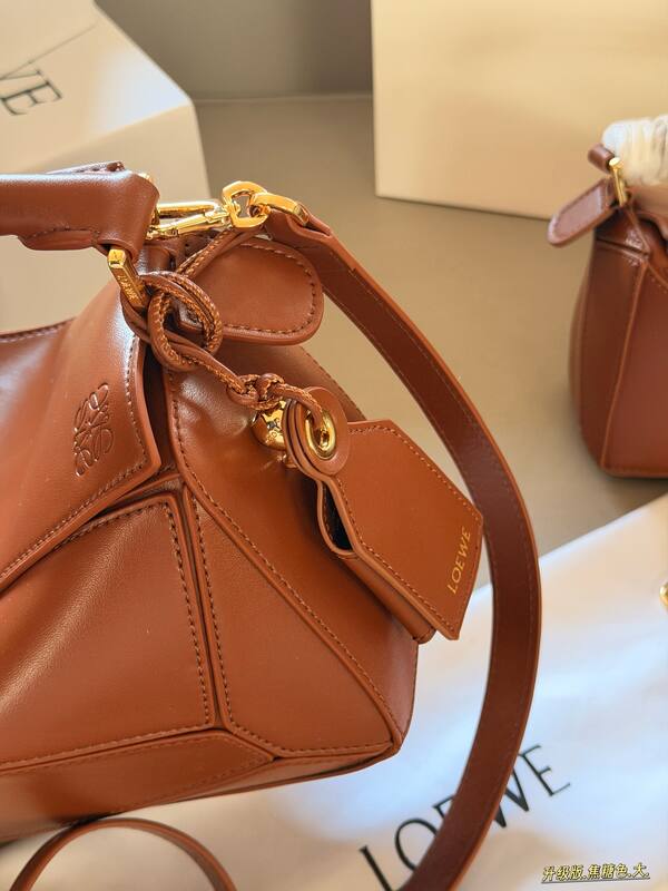 Loewe Puzzle Peach pink smooth leather mini 18*10cm large 24*15cm crossbody — AAA Quality Replica