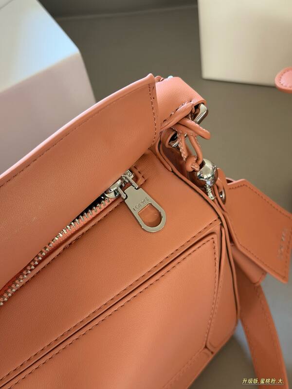 Loewe Puzzle Peach pink smooth leather mini 18*10cm large 24*15cm crossbody — AAA Quality Replica