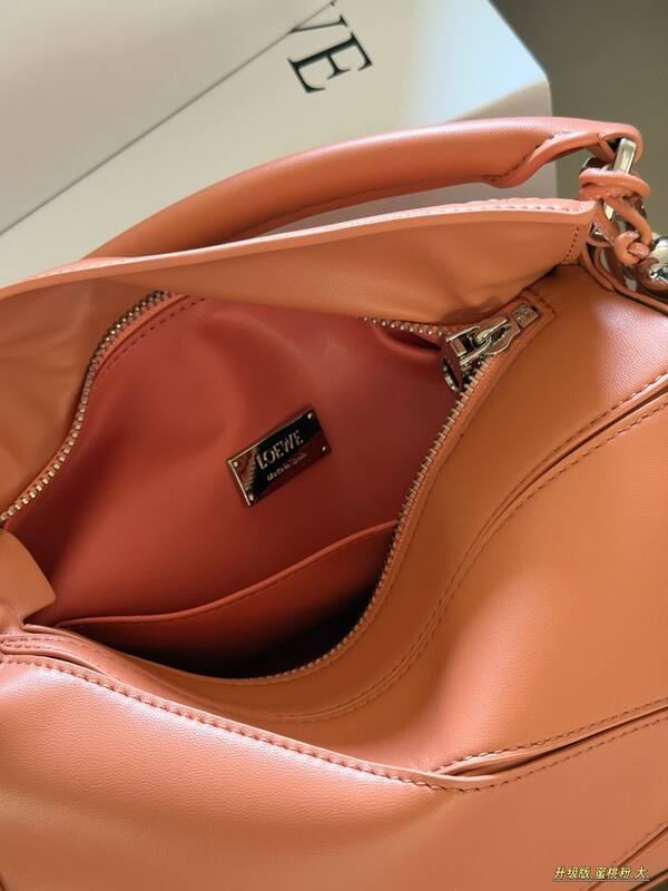Loewe Puzzle Peach pink smooth leather mini 18*10cm large 24*15cm crossbody — AAA Quality Replica