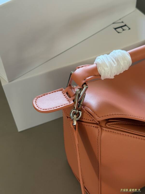 Loewe Puzzle Peach pink smooth leather mini 18*10cm large 24*15cm crossbody — AAA Quality Replica