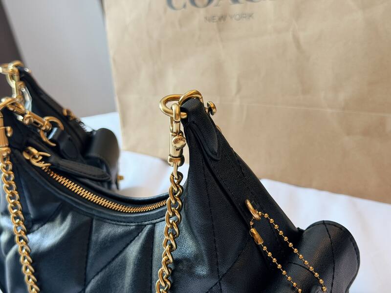 Coach Juliet Black leather gold hardware crossbody — Premium Replica