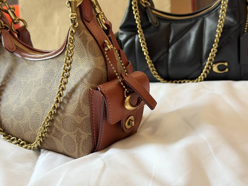 Coach Juliet Pocket 22 Signature Canvas Brown crossbody — AAA Quality Replica