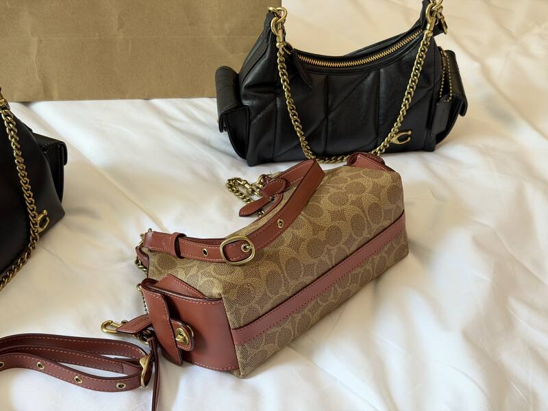 Coach Juliet Pocket 22 Signature Canvas Brown crossbody — AAA Quality Replica