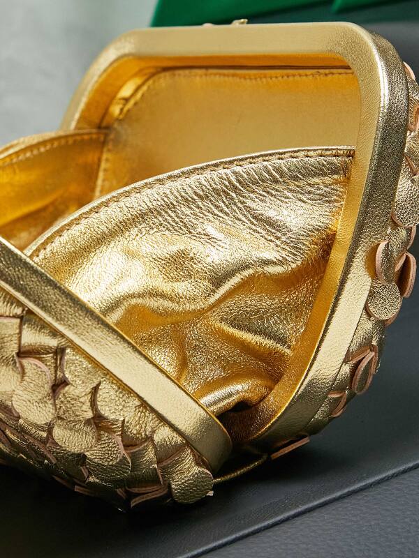 Bottega Veneta Gold shoulder bag — Premium Replica