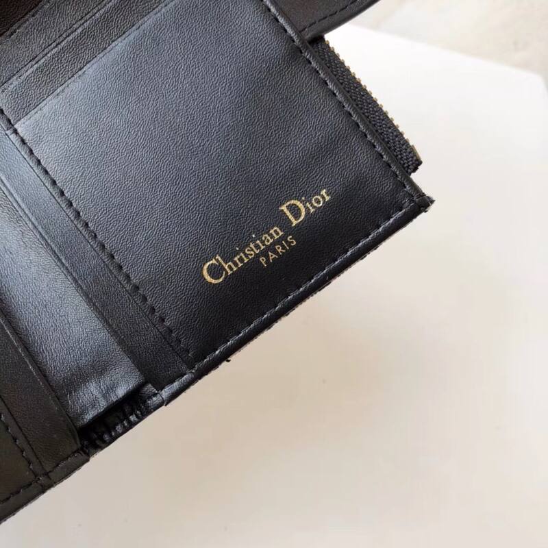 Dior Oblique Navy Beige card holder — Premium Replica