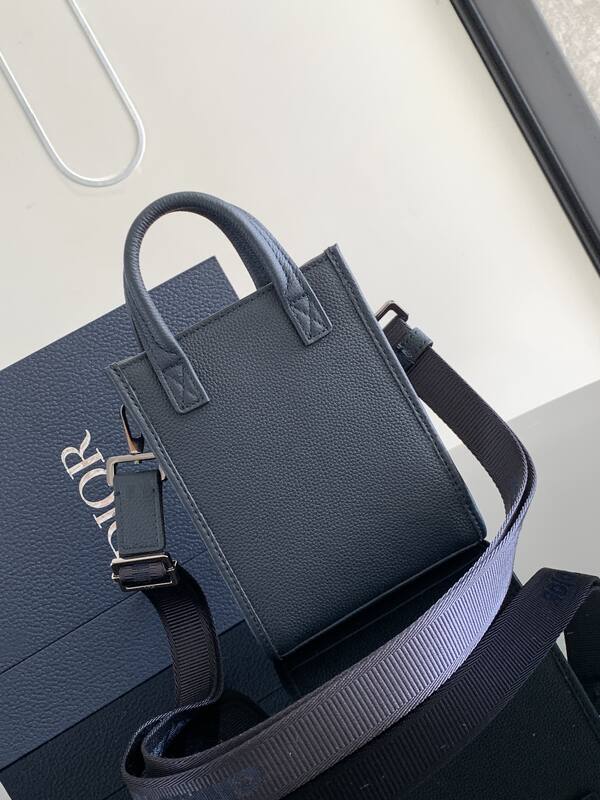 Dior Safari North-South Black leather crossbody — AAA Quality Replica