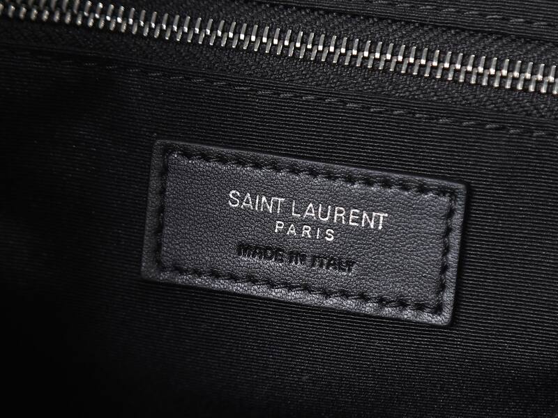 Saint Laurent Niki Black crinkled patent shoulder — AAA Quality Replica