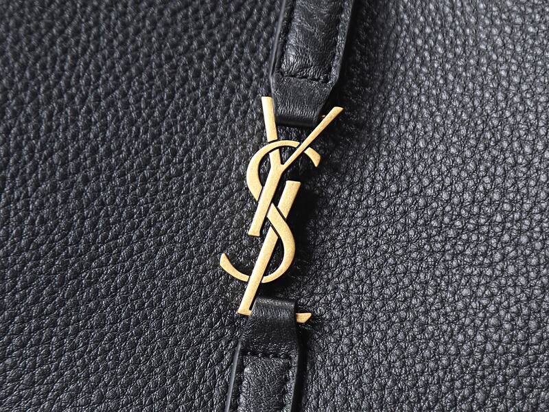 Saint Laurent Cabas Black grained leather shoulder — Top Quality Replica