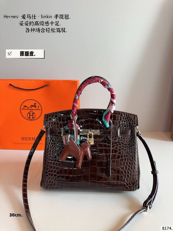 Hermes Birkin Dark Brown Crocodile tote — 1:1 Replica