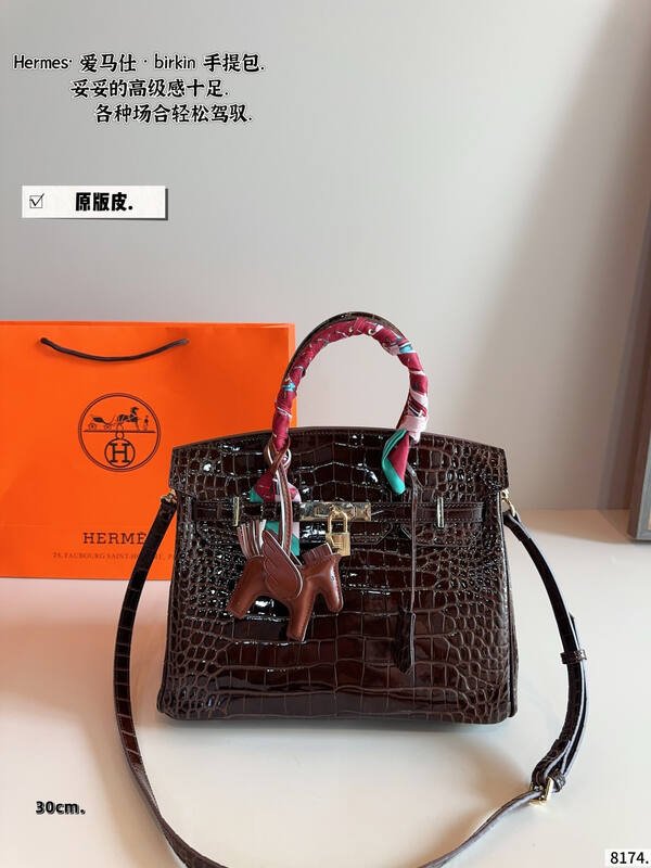Hermes Birkin Dark Brown Crocodile tote — 1:1 Replica