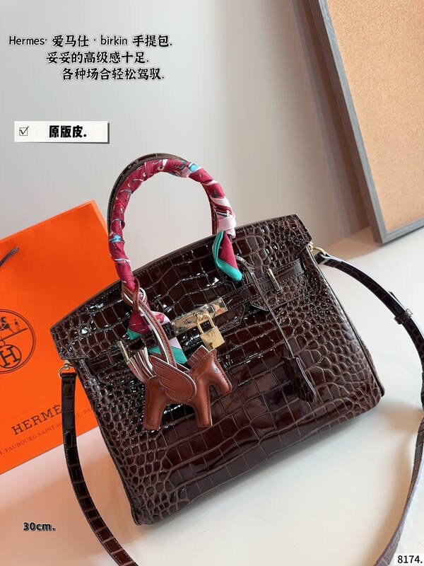 Hermes Birkin Dark Brown Crocodile tote — 1:1 Replica