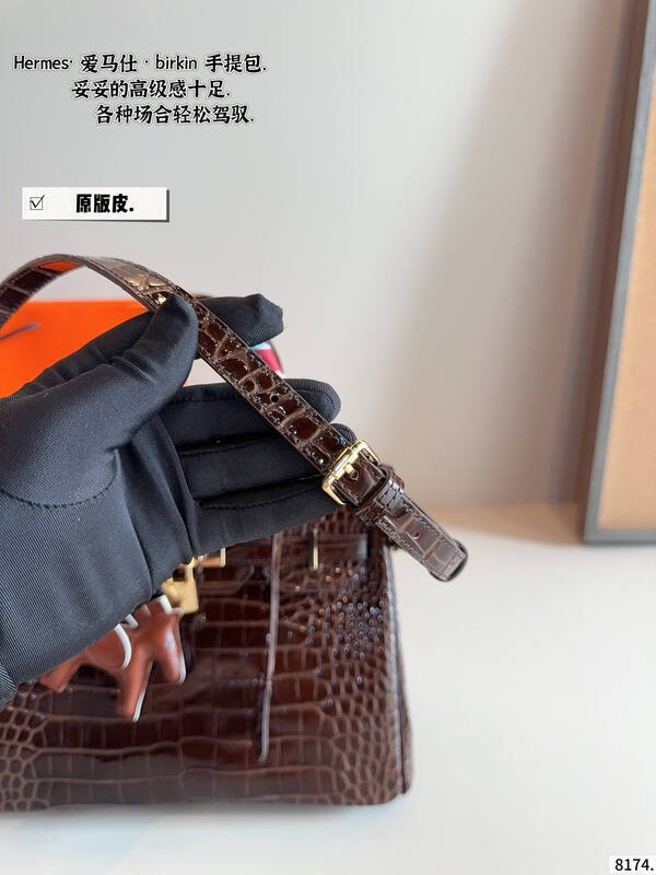 Hermes Birkin Dark Brown Crocodile tote — 1:1 Replica