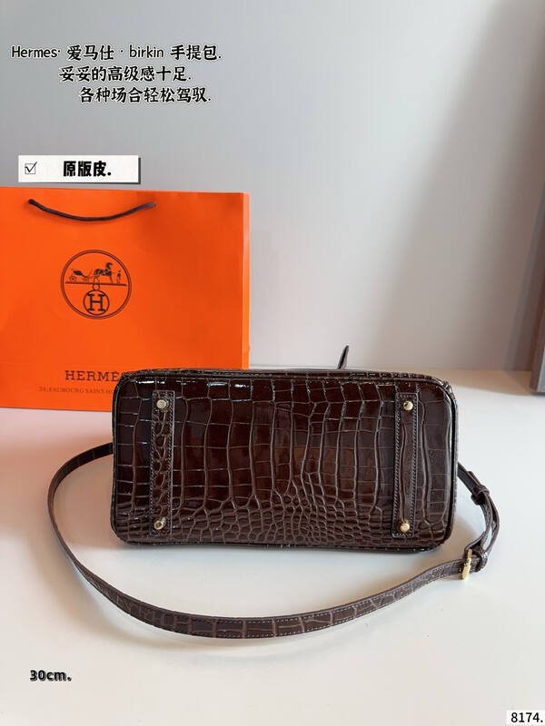 Hermes Birkin Dark Brown Crocodile tote — 1:1 Replica