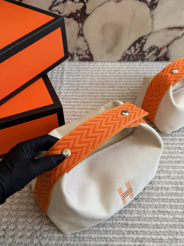 Hermes Bride-a-Brac Beige Orange canvas travel — 1:1 Replica