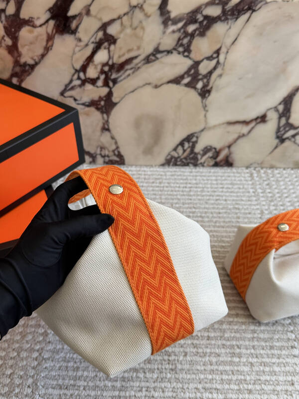 Hermes Bride-a-Brac Beige Orange canvas travel — 1:1 Replica