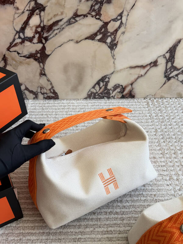 Hermes Bride-a-Brac Beige Orange canvas travel — 1:1 Replica