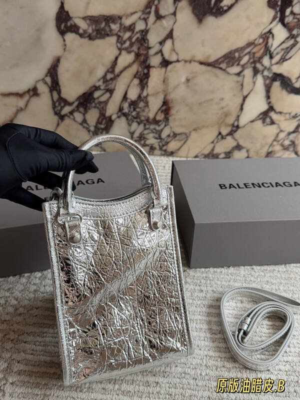 Balenciaga Le Cagole Silver shoulder bag — AAA Quality Replica