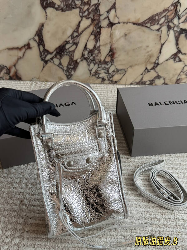 Balenciaga Le Cagole Silver shoulder bag — AAA Quality Replica